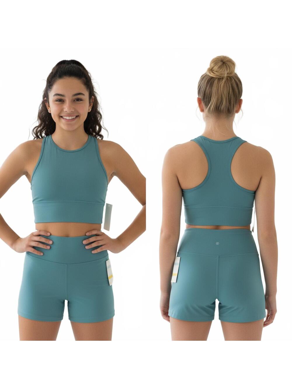 Zella Active Set - Crop Top & Shorts - High Waist - Athletic